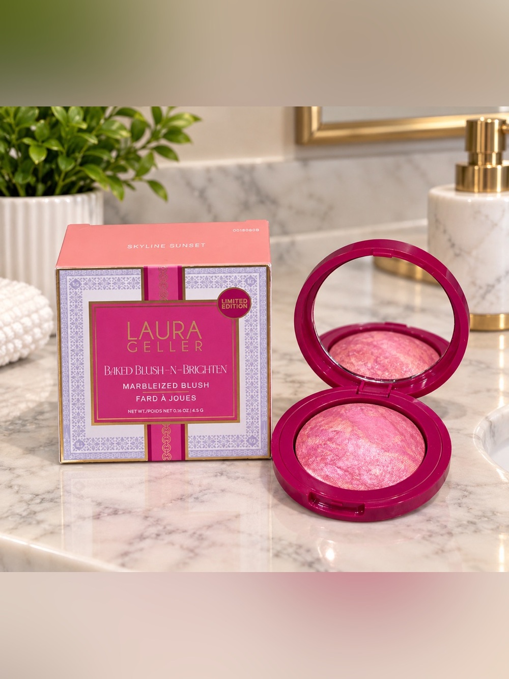 Laura Geller Baked Blush-N-Brighten Marbleized Blush - Skyline Sunset